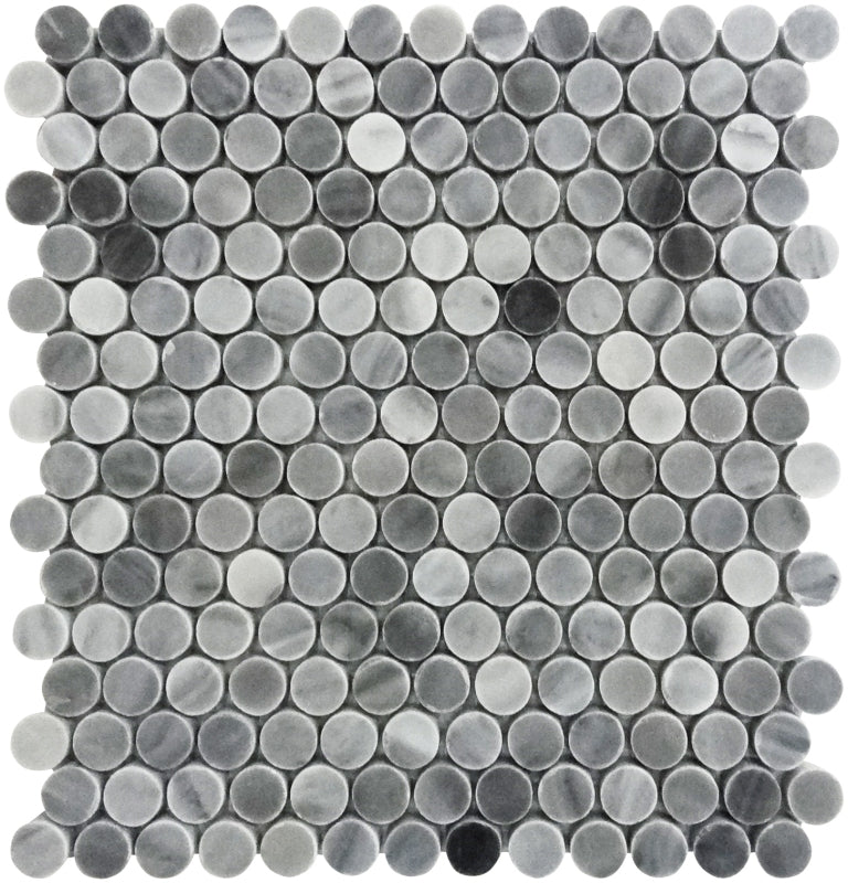 MIR Mosaic Seattle Circle 0.8 x 0.8 11.3" x 12.3" Marble Mosaic