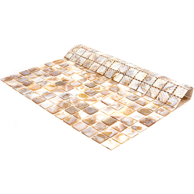 MIR Mosaic Shell 1 x 1 12" x 12" Natural Shell Mosaic