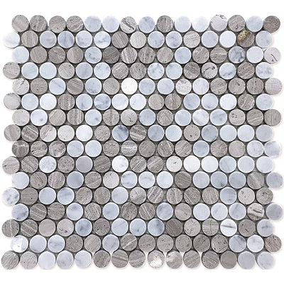MIR Mosaic Savannah 0.8 x 0.8 11.3" x 12.3" Natural Stone Mosaic