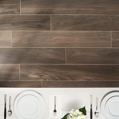 Soho Studio Crestwood 8" x 48" Walnut Porcelain Tile