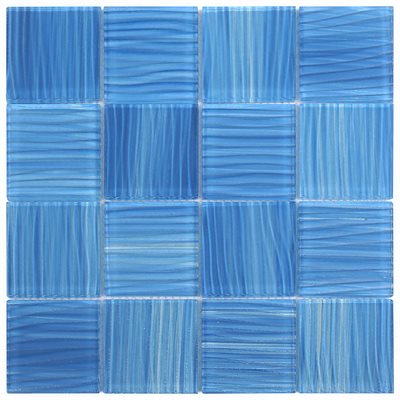 Soho Studio Cruz 11.81" x 11.81" Azure Glass Mosaic