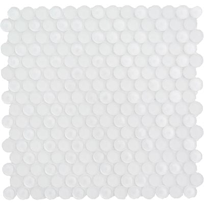 Soho Studio Crystal 11.5" x 12" Super White Glass Mosaic
