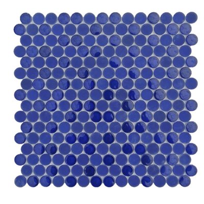 Soho Studio Crystal 11.5" x 12" Cobalt Blue Glass Mosaic