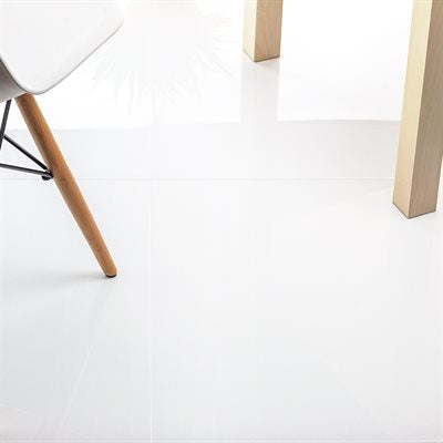 Soho Studio Crystal 24" x 24" Tech White Glass & Porcelain Tile