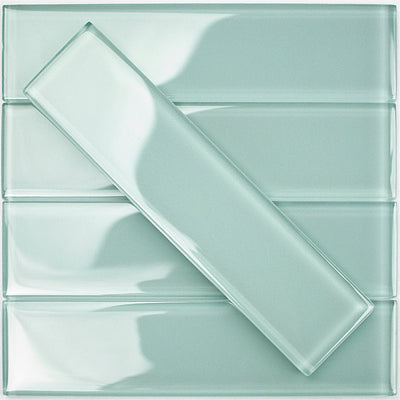 Soho Studio Crystal 2" x 8" London Grey Glass Tile