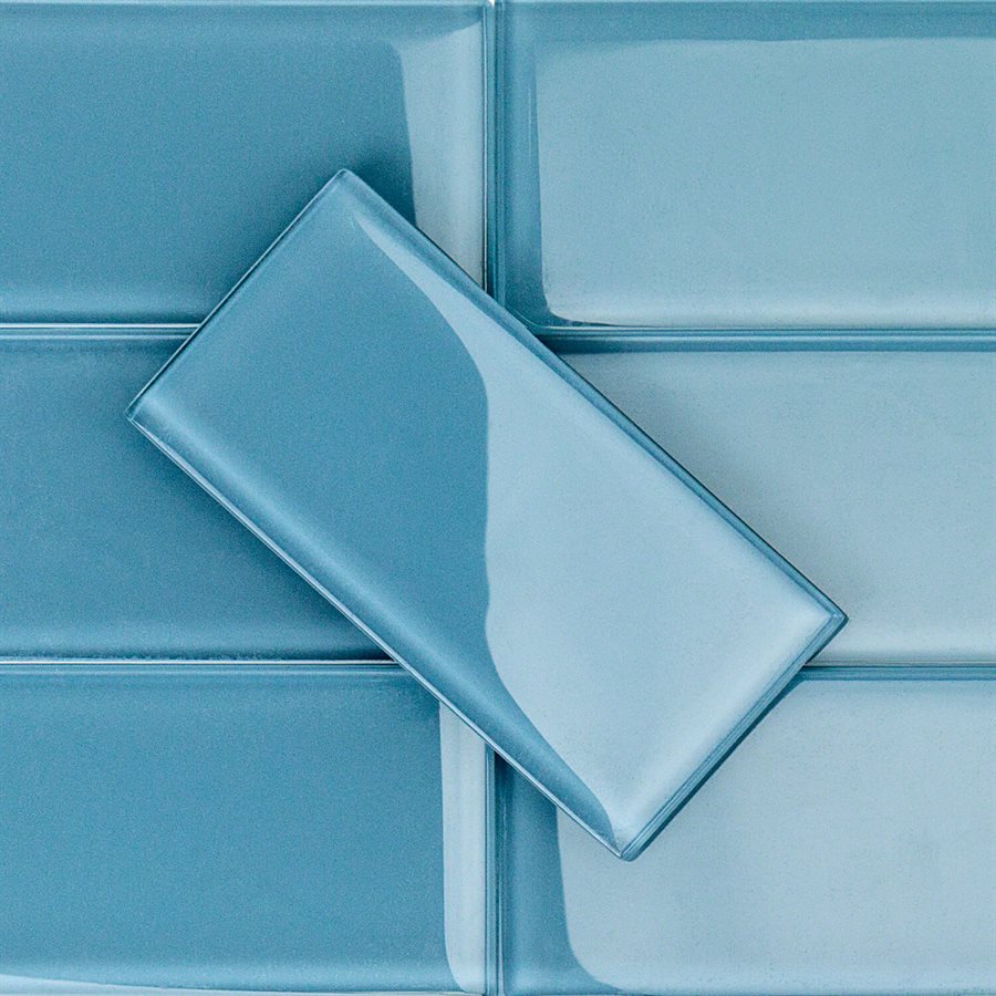 Soho Studio Crystal 3" x 6" Cement Polished Glass Tile