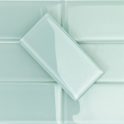 Soho Studio Crystal 3" x 6" Spa Green Glass Tile