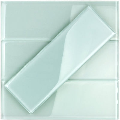 Soho Studio Crystal 4" x 12" Super White Polished Glass Tile