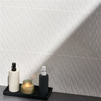 Soho Studio Frost 12" x 36" Wind White Ceramic Tile