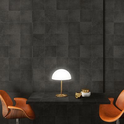 Soho Studio GeoPrism 8" x 8" Cement Black Porcelain Tile