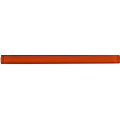 Soho Studio Glass Pencil 0.75" x 12" Burnt Orange Polished Glass Strip