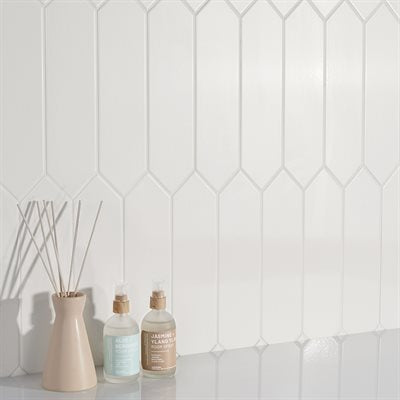 Soho Studio Jemez 3" x 12" White Ceramic Tile