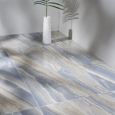 Soho Studio Luna 24" x 48" Onyx Opera Blue Porcelain Tile