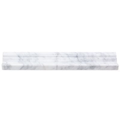 Soho Studio Marble Moldings 2" x 12" White Carrara Marble Longstrip