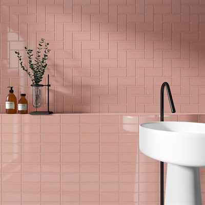Soho Studio Market Street 3" x 6" Pink Porcelain Tile