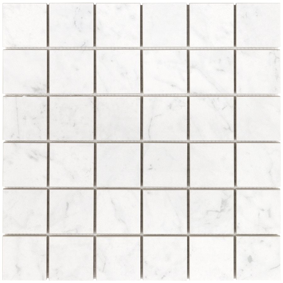 Soho Studio Marmi D'Italia 2 x 2 12" x 12" Bianco Gioia Porcelain Mosaic