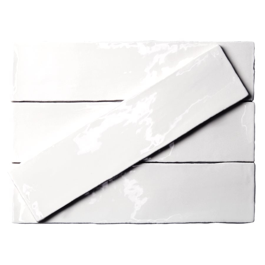 Soho Studio Masia 3" x 12" Blanco Ceramic Tile