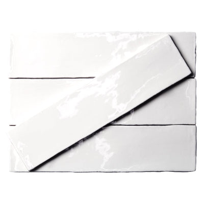Soho Studio Masia 3" x 12" Blanco Ceramic Tile