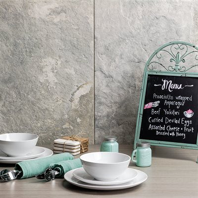 Soho Studio Nuslate 24" x 24" Silver Porcelain Tile