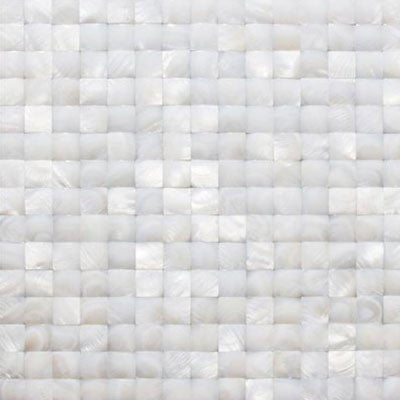 Soho Studio Pearl 11.63" x 11.63" Dome White 3D Freshwater Shell Mosaic