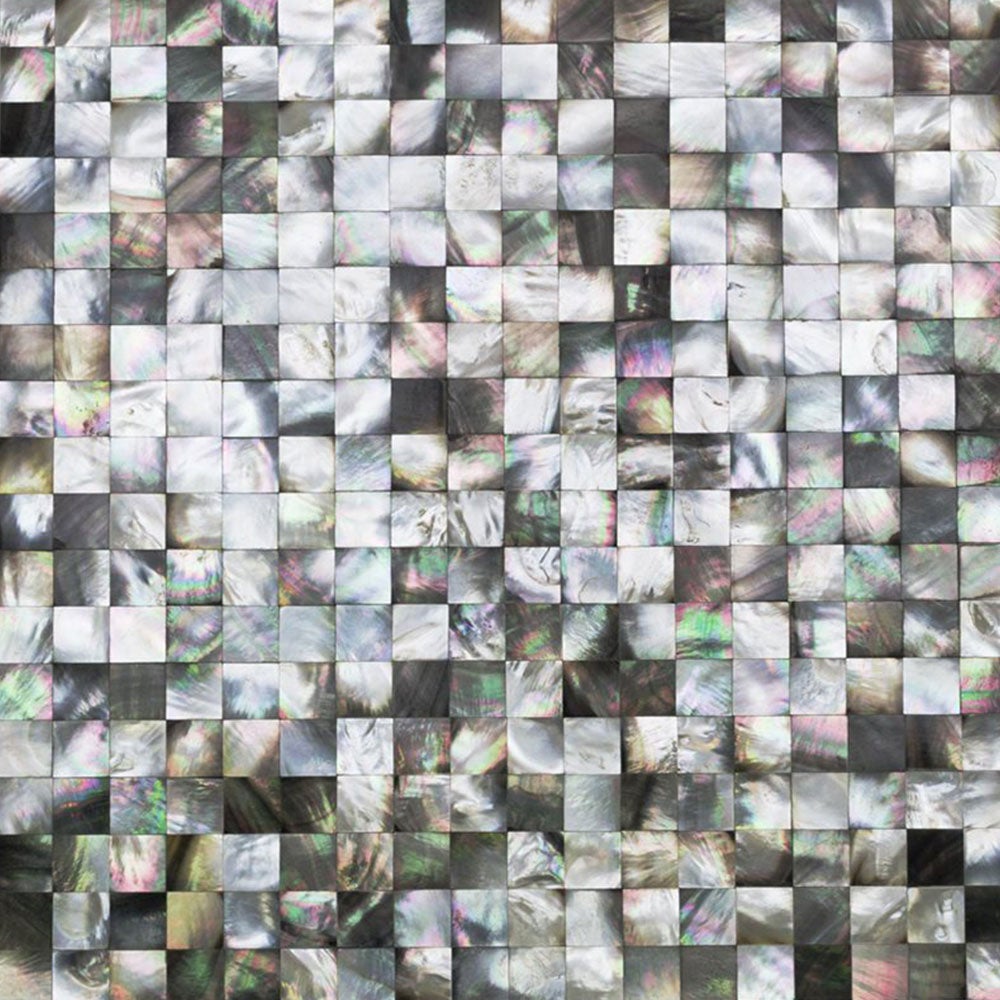 Soho Studio Pearl 12" x 12" Seamless Squares White Freshwater Shell Mosaic