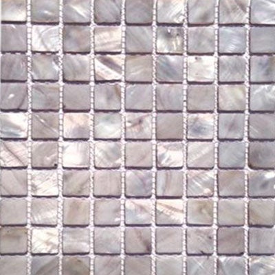 Soho Studio Pearl 1 x 1 11.75" x 11.75" Mist Gray Flat Squares Freshwater Shell Mosaic