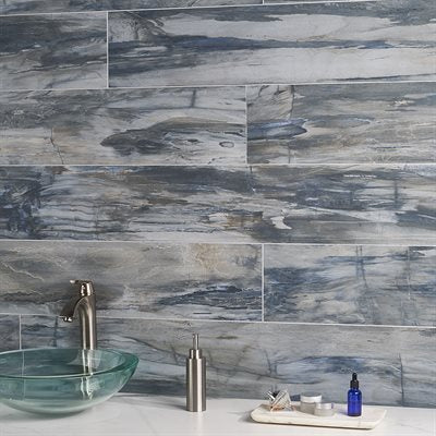 Soho Studio Pinebrook 8" x 48" Blue Porcelain Tile