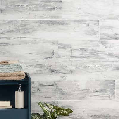 Soho Studio Pinebrook 8" x 48" White Porcelain Tile