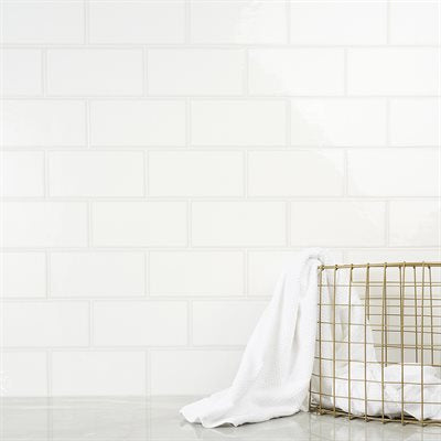 Soho Studio Scatoloni Riquadri 5" x 10" Bianco Ceramic Tile