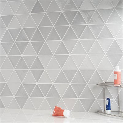 Soho Studio Scatoloni Triangulo 4.5" x 5.2" Grigio Ceramic Tile