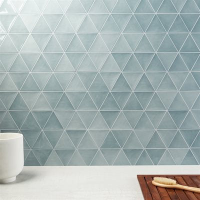Soho Studio Scatoloni Triangulo 4.5" x 5.2" Azul Zucchero Ceramic Tile