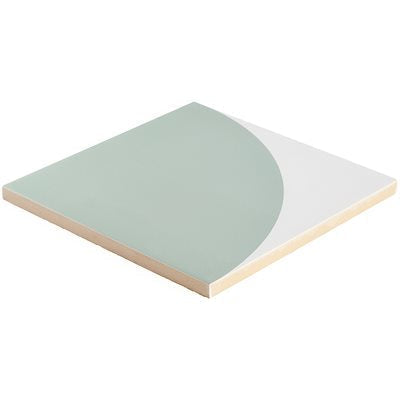 Soho Studio Stacy Garcia Maddox Deco 8" x 8" Mineral Green Ceramic Tile