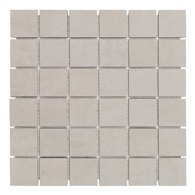 Soho Studio Syncro 2 x 2 11.81" x 11.81" Gray Natural Porcelain Mosaic