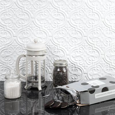 Soho Studio Terra Ignis 6.25" x 7.25" Floral Blanco Ceramic Tile