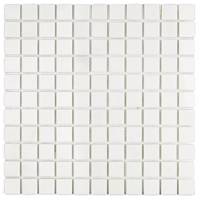 Soho Studio White Thassos 1 x 1 12" x 12" Marble Mosaic