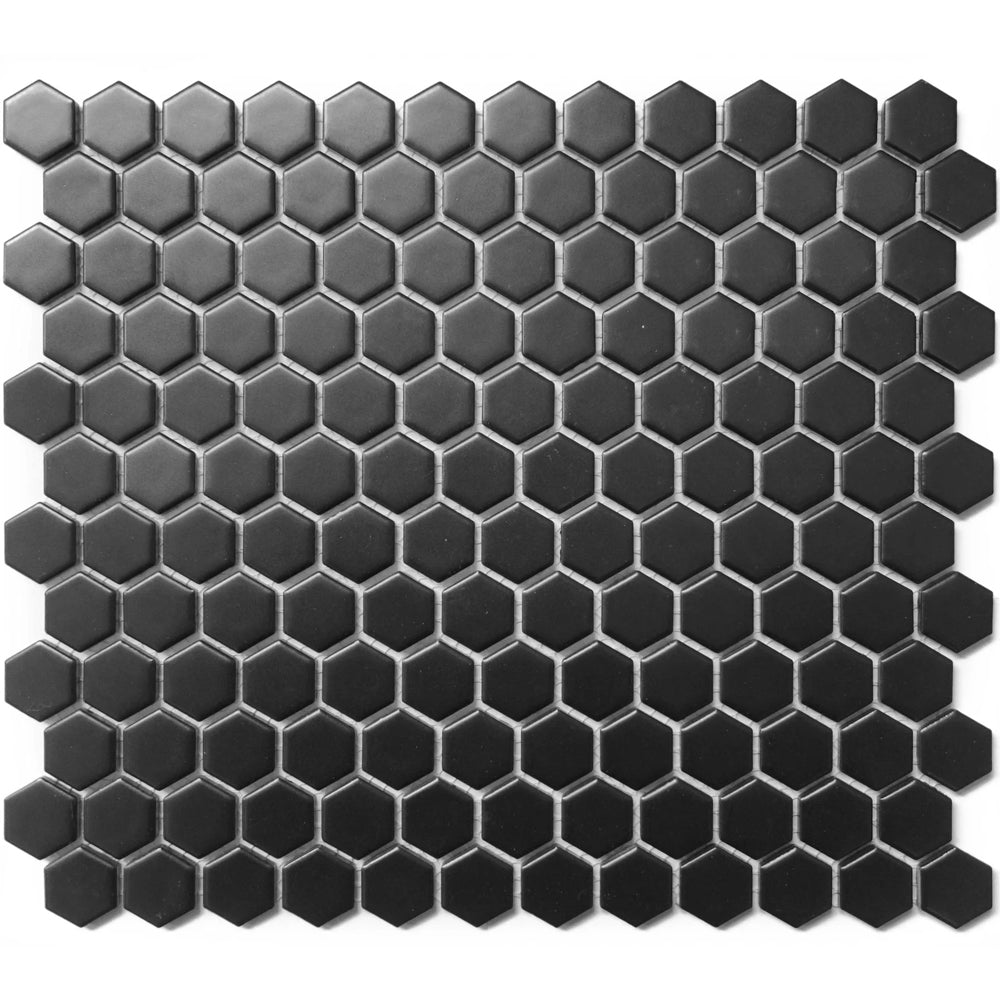 Roca Tile CC Hexagon 1 x 1 10" x 12" Porcelain Mosaic