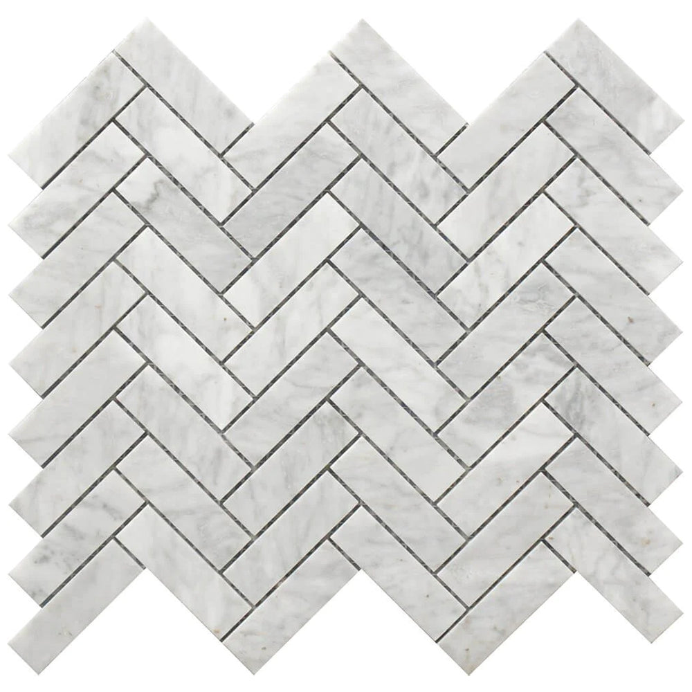 Roca Tile Rockart Herringbone 12" x 12" Marble Mosaic