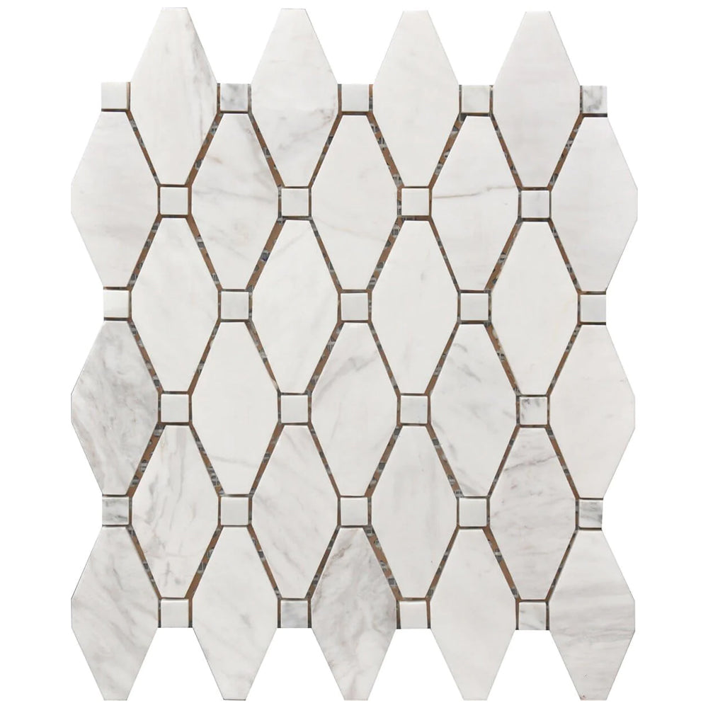 Roca Tile Rockart Rhombus 12" x 12" Marble Mosaic