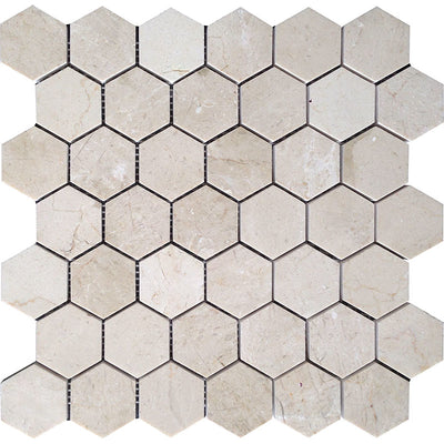 MIR Mosaic Valencia Hexagon 2 x 2 11.8" x 11.8" Natural Stone Mosaic