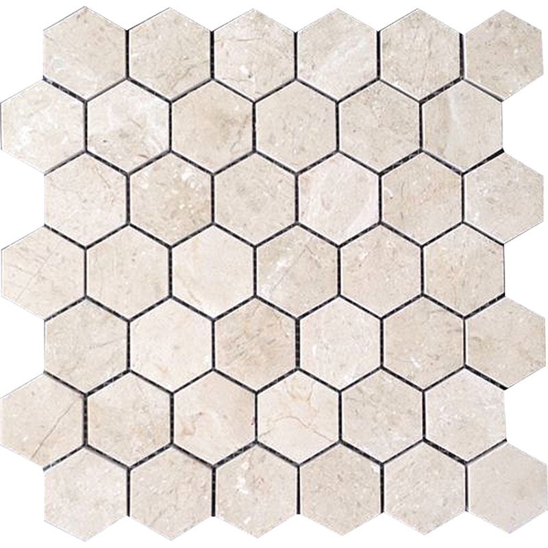 MIR Mosaic Valencia Hexagon 2 x 2 11.8" x 11.8" Natural Stone Mosaic
