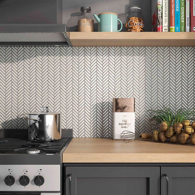 Roca Tile CC Plus Herringbone 12" x 12" Porcelain Mosaic