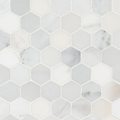 MS International Marble Hexagon 2" 12" x 12" Marble Mosaic