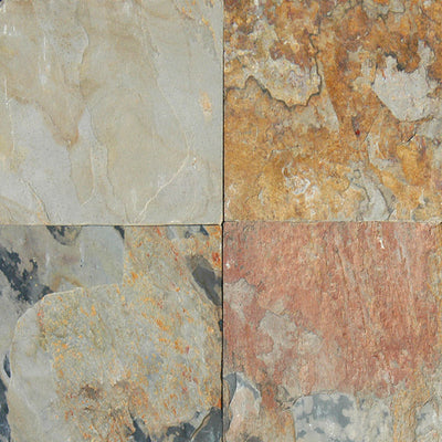 MS International Slate And Quartzite 12" x 12" Natural Stone Mosaic
