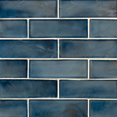 MS International Backsplash Tile 2 x 6 11.75" x 11.75" Glass Mosaic